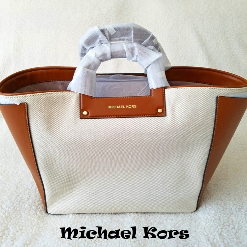 NWT Michael Kors Extra-Large Cotton Tote Bag